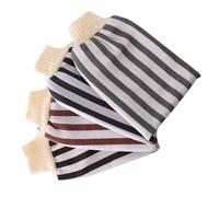 BIUDECO Lot de 4 Moufles Exfoliants en Coton pour Bain, Taille Portable, Élimine Poussière et Excès de Sébum, Accessoires de Bain Multicolores Couleur Couleur Aléatoire Plusieurs styles