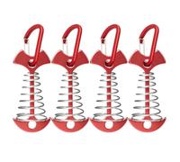 BIUDECO Lot de 4 Piquets de Tente en Aluminium d'Arête de Poisson Rouge Accessoires de Camping Légers et Solide Crochets Multifonctions pour Sol pour Tentes et Randonnées en Plein Air