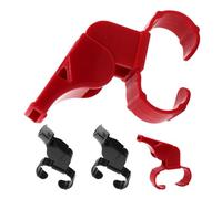 BIUDECO Lot de 4 Sifflets D’Arbitre à Double Tonalité avec Anneau Volume Puissant pour Basketball Football Volleyball Usage Extérieur Entraîneurs et Matchs Couleurs Rouge et Noir