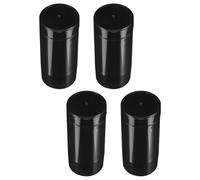 BIUDECO Lot de 4 Tubes Vides pour Déodorant Rechargeables en Abs Noir, Facile à Appliquer Voyage Remplissage Bas