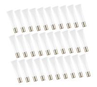BIUDECO Lot de 50 Tubes Vides pour Gloss à Lèvres 15 Ml Plastique Transparent Souple Bouchon Doré Droit Réutilisables pour Cosmétiques de Voyage et Soins Personnels