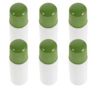 BIUDECO Lot de 6 Flacons Applicateurs Rechargeables 30Ml Embout Mousse Vert Bouteilles en Plastique Étanches pour Liniments Huiles Essentielles et Produits Liquides Usage Extérieur et