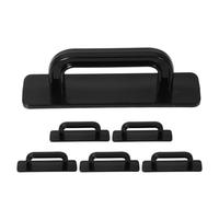 BIUDECO Lot de 6 Poignées Autocollantes sans Perçage pour Meubles, Plastique Noir Classique, Petites Poignées Adhésives pour Portes Coulissantes, Armoires, Tiroirs, Adaptées la Cuisine