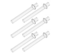 BIUDECO Lot de 6 Porte-mèches en Verre Transparent pour Lampe à Huile Tube de Mèche 4mm X 25mm Accessoires pour Lampes à Pétrole Remplacement Compatible pour Bougies Chauffe-Plat