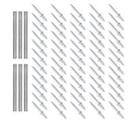 BIUDECO Lot de 600 Clous à Double Tête pour Plinthes Invisibles en Acier Carbone, avec 6 Douilles de Pose, Clous sans Joint pour Installation Intérieure de Plinthes, Escaliers