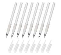 BIUDECO Lot de 8 Stylos Marqueurs Imperméables Blancs pour Tatouage, Pointe Fine de Précision, Outil Professionnel pour Salon de Tatouage et Maquillage Permanent, pour Sourcils