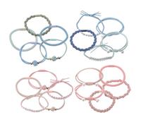 BIUDECO Lot de Élastiques Cheveux Bracelets Élastiques pour Queue de Cheval Accessoires Chignons Filles et Femmes Haute Élasticité Résistants et Décoratifs