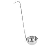 BIUDECO Louche à Soupe en Acier Inoxydable 90 Ml Cuillère de Service Crochet Suspendable Ustensile Cuisine Polyvalent pour Maison Buffet et Restaurant