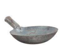 BIUDECO Louche en Fer Diamètre 20cm, Écope de Curage Robuste pour Puits d'Égout et Nettoyage des Boues d'Égout, Tête de Pelle Grand Format pour Entreprise Industrielle, Cuillère de Maçon