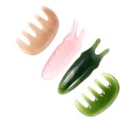 BIUDECO Massage Comb Set Y-shaped Facial And Scalp Massager For Women Natural Guasha Hair Comb For Relaxation And Circulation Stimulation