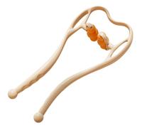 BIUDECO Masseur de Cou Manuel Ergonomique avec Boules Orange Outil de Massage Cervical et Ajustable pour Soulager Douleurs et Tensions Musculaires