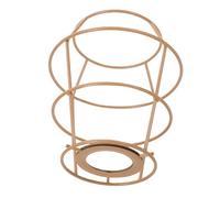 BIUDECO Metal Lamp Shade Frame For DIY Assembly Sturdy Iron Wire Cage With Handcrafted Rope Weaving Creative Indoor Light Cover For Home Decor And Desk Lamps