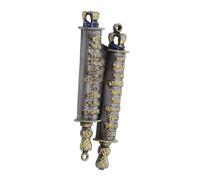 BIUDECO Mezuzah Métal Bénédiction Décoration Religieuse Unique pour Porte Protection pour Votre Foyer Objet Artisanat Culturel Judaïque Élégant Foncé Lettres Dorées