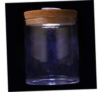 BIUDECO Mini Fish Tank Verre Transparent Cylindrique avec LED DIY Micro Paysage et Terrarium Simple pour Plantes Bocaux pour Décoration et Conservation