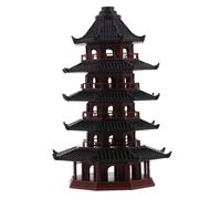 BIUDECO Miniature Ancient Chinese Pavilion Model for Desktop and Fish Tank Decor Compact Micro Pagoda Ornament for Bonsai and Aquarium Landscaping Space Saving Historical Architecture