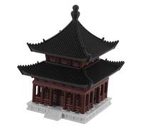 BIUDECO Miniature Chinese Pavilion Model for Fish Tank and Desktop Decor Detailed Ancient Building Ornament Low Maintenance Micro Landscape Decoration for Home and Office