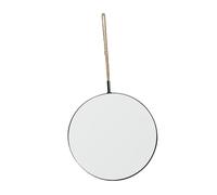 BIUDECO Miroir Mural Rond Noir Suspendu avec Corde Rétro Décoratif et Gain de Place Salle de Bain et Chambre