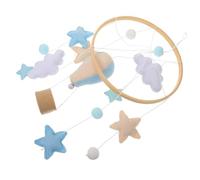 BIUDECO Mobile en Feutre pour Berceau Bébé Fille Garçon, Décoration Suspendue Nuage et Montgolfière, Léger et Doux, Chambre D’garçon et Filles, Présent Naissance Unitaire