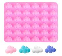 BIUDECO Moule à Bonbons en Silicone Sûr 36 Cavités Petits Nuages Rose, Moule Multifonction pour Chocolat, Gelée et Pâtisserie, Accessoire Cuisine Réutilisable pour Maison