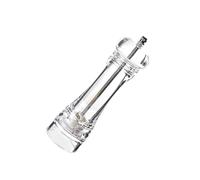 BIUDECO Moulin à Poivre Acrylique Transparent 14 Cm Moulin à Épices Manuel Réglable Contenant Visible Design Ergonomique La Cuisine