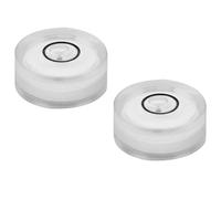 BIUDECO Niveau à Bulle Circulaire 15 MM X 6 MM Blanc 16 Pièces Niveau à Bulle Horizontal Précis pour Outils de Mesure et Mise en Page Adapté au Réglage de Surface et Nivellement