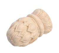 BIUDECO Ornement de Poteau en Bois Sculpté à la Main d'Ananas Chapeau Rond Brut 5X8 CM Embout Décoratif Floral Européen pour Escalier et Clôture Accessoire de Décoration Intérieur et