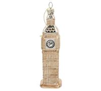 BIUDECO Ornement Verre Big Ben Décoratif pour Noël Figurine Suspendue Créative pour Salon Chambre et Bureau Décoration Festive Londres Élégante