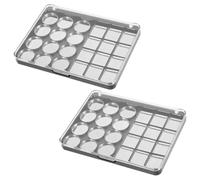 BIUDECO Palettes de Fards à Paupières Vides Magnétiques en As et Fer Lot de 2 Légères, pour et Rangement Paquet à Main
