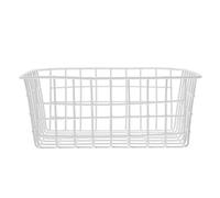 BIUDECO Panier de Congélation en Fil de Fer pour Congélateur Coffre, Bac de Stockage Alimentaire Blanc 28X21,5X12 CM, Usage Domestique Pratique