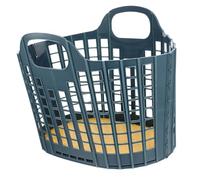 BIUDECO Panier de Courses Pliable avec Poignée Ergonomique Panier à Fruits et Légumes Léger à Structure Ouverte pour Rangement Polyvalent à Domicile Corbeille Portable Bleue