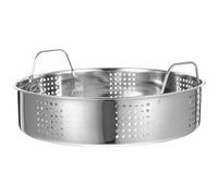 BIUDECO Panier Vapeur en Acier Inoxydable 25 CM Poignées Grille Épaisse Antiadhésive Cuisson Rapide et Homogène Cuiseur Vapeur pour Petits Pains Raviolis Cuisine Maison