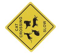 BIUDECO Panneau Décoratif en Fer Forgé pour Passage de Chats Style Rétro Industriel Panneau Mural Vintage pour Restaurant et Bar Avertissement Métallique pour Animaux Décoration