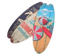 BIUDECO Panneaux Muraux Planche de Surf Bois Lot de 3 Décoration Murale Plage Tropicale pour Maison Salle de Bain Bar Présent Amis Fête Été Surf