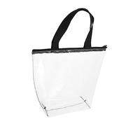 BIUDECO Paquet De Toilette Transparent en PVC Fermeture Éclair, Format 29x26x10,5 Cm, Trousse De Maquillage De Voyage Légère pour Femme, Paquet De Lavage Portable Pratique