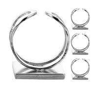 BIUDECO Parties de bagues carrées en acier inoxydable 4 unités base plate compatible avec pierres précieuses pour création de bijoux