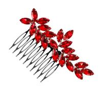 BIUDECO Peigne à Cheveux de Mariage en Alliage de Zinc Strass Colorés Pince Latérale Décorative pour Coiffure de Mariée Accessoire Élégant pour Cérémonie Nuptiale