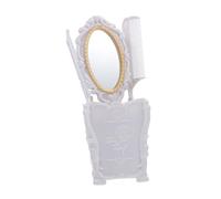 BIUDECO Peigne de Coiffure Antistatique et Miroir Compact Taille Moyenne Ensemble de Massage du Cuir Chevelu Unisexe Usage Salon Coiffure Boîte Pvc Blanche Portable