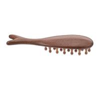 BIUDECO Peigne de Massage en Bois de Santal pour Cuir Chevelu, Brosse Ovalée Sculptée en Forme de Baleine, Outil Naturel pour Soins du Cuir Chevelu et Entretien des Dreadlocks Homme et Femme