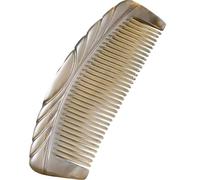 BIUDECO Peigne Gua Sha en Corne de Bœuf Léger Anti-statique pour Massage Cuir Chevelu, Outil de Soin et Détente Fonction de Massage Acupoint