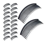 BIUDECO Peigne Latéral 12 CM Plastique Noir 24 Dents Lot de 48 pour Usage Quotidien et Coiffures DIY Accessoire Cheveux Épais pour Mariées