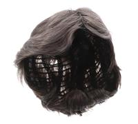 BIUDECO Perruque Grise Courte pour Hommes Postiche Synthétique Résistant Chaleur Perruque Grise Argentée pour Halloween et Cosplay