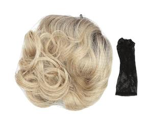 BIUDECO Perruque Longue Ondulée Naturelle avec Frange Ajustable pour Femmes Style Européen avec Mèches Blanc Thé et Coiffure sans Visite Chez le Coiffeur