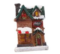 BIUDECO Petite Maison Lumineuse décoration de Maison Ornement de fête de noël Ornement de Bureau de fête de noël rêne Villa rougeoyante Composant élèctronique Couleur Aléatoire