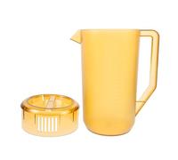 BIUDECO Pichet à Jus Plastique Réutilisable avec Couvercle Design Moderne Mat et Échelle de Mesure Précise Cruche pour Eau Froide et pour Réunions et Usage