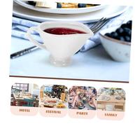BIUDECO Pichet Porcelaine pour Sauce et avec Poignée Ergonomique Polyvalent pour Sirop Érable Lait et Vinaigre Surface Lisse Facile à Nettoyer Design et Pratique pour Bar à Café