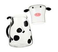 BIUDECO Pichet Verre avec Tasse Verre Bouilloire Micro-ondable Résistante Au Froid Chaleur Design Cartoon Mignon pour Personne Usage Quotidien et Cadeau Pratique