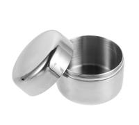 BIUDECO Pilulier en Acier Inoxydable Hermétique Grand Format Boîte à Remède Portable Ronde Argentée Mini Pilulier Étanche pour Voyages et Usage Quotidien