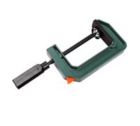 BIUDECO Pince C Alliage Aluminium avec Bouton Poussoir Serre-joint Menuisier Robuste et Clip Fixation pour Travail Du Bois avec Poignée Plastique Épaisse et Vis Traitées Antirouille