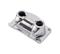 BIUDECO Pince de Base Double Trou en Métal Argenté Wc80 pour Batterie, Support Tom Facile à Transporter, Accessoire Polyvalent pour Kit de Batterie