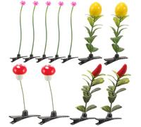 BIUDECO Pinces à Cheveux Plantes 30 Pièces, Taille Standard, Motifs Légers Et Colorés, Accessoires Pour Adolescentes, Usage Quotidien Et Fêtes, Assortiment Multicolore Réaliste